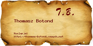 Thomasz Botond névjegykártya