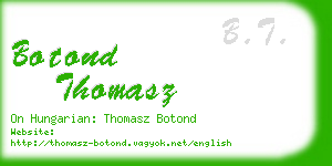 botond thomasz business card